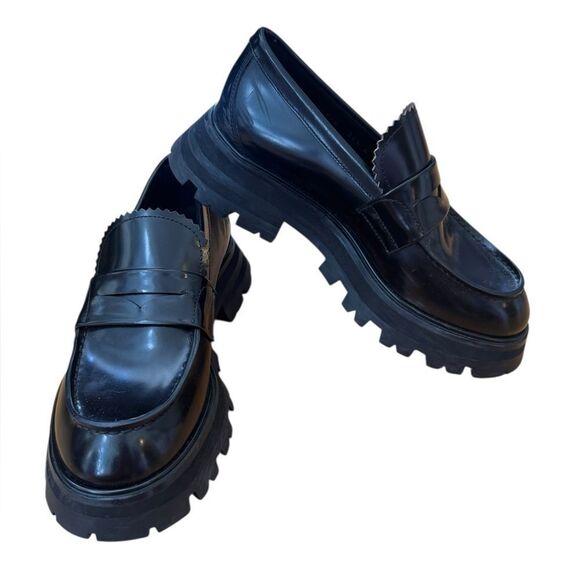 Alexander McQueen Black Leather Wander Loafers Size 36.5 - Picture 2 of 9